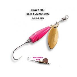 Блесна вращающаяся Crazy Fish Spinner SLIM FLICKER-2,9g #5, фото 