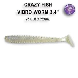 Мягкая приманка CRAZY FISH Vibro worm 3.4" 12-85-25-6, фото 