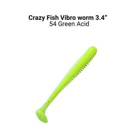 Мягкая приманка CRAZY FISH Vibro worm 3.4" 12-85-54-6, фото 