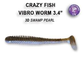 Мягкая приманка CRAZY FISH Vibro worm 3.4" 13-85-3d-6, фото 