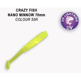 Мягкая приманка CRAZY FISH Nano Minnow 2.8" 53-70-55R-7, фото 