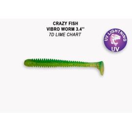 Мягкая приманка CRAZY FISH Vibro worm 3.4" 13-85-7d-6, фото 