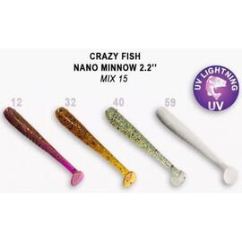 Мягкая приманка CRAZY FISH Nano Minnow 2.2" 22-55-M15-6, фото 