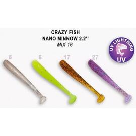 Мягкая приманка CRAZY FISH Nano Minnow 2.2" 22-55-M16-6, фото 