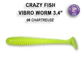 Мягкая приманка CRAZY FISH Vibro worm 3.4" 12-85-6-6, фото 