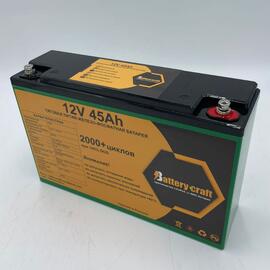 Аккумулятор BatteryCraft Lifepo4 12V 45Ah с bms 100А, тяговая батарея, фото 