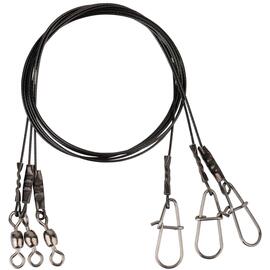 Поводки SAVAGE GEAR Black7 Trace 50cm 0.60mm 25kg Ball bearing Swivel, фото 