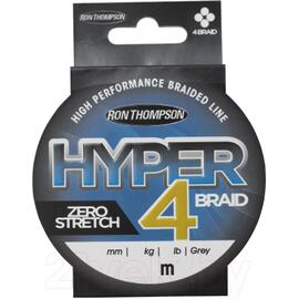 Леска плетеная R.T. Hyper 4-Braid 110m 0,17mm 9,0kg Grey, фото 