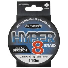 Леска плетеная R.T. Hyper 8-Braid 110m 0,13mm 7,2kg Grey, фото 