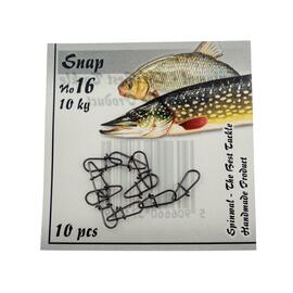 Застежка Spinwal Snap size 16 10kg 10pcs, фото 