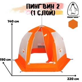 Зимняя палатка Пингвин 2 (однослойная), фото , изображение 2