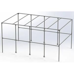 Тент с каркасом для прицепа Старт А2515 и ДОН Н4221 Н1500 (высота 150см) прямоугольный, фото , изображение 2