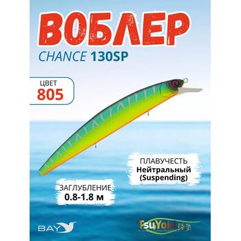 Воблер TsuYoki CHANCE 130SP 805, Цвет.: 805, Вес воблера (г): 21,5, Длина воблера (мм): 130, Тип воблера: Минноу, Тип плавучести : суспендер, Штрихкод: 4627166014427, Количество крючков: 3, фото 
