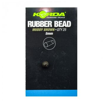 Бусина резиновая KORDA Rubber Bead Brown 5мм, Размер.: 5 мм, фото 