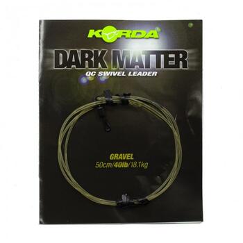Готовый монтаж KORDA Dark Matter Leader QC Swivel 50см Gravel 40lb, Цвет.: Gravel, Размер.: 50 см, фото 