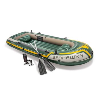 68351 Надувная лодка Intex Seahawk 4, 4 местная, 351 х 145 х 48 см, вёсла, насос, до 480 кг, фото 