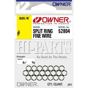 Кольцо заводное OWNER Split Ring Fine Wire №0 24шт, фото 