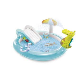 57165 Игровой центр Intex Аллигатор, с горкой и распылителем "Gator Play Center", фото 