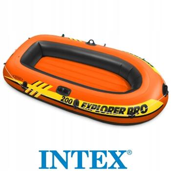 58357 Надувная лодка Intex Explorer Pro 200, 102 х 196 х 33 см, 2 местая, вёсла, насос, от 6 лет, до 120 кг, фото 