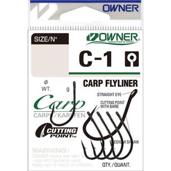 Крючок OWNER Carp Flyliner BC №1 4шт, Размер.: №1, Количество.: 4, фото 