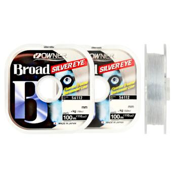 Леска OWNER Broad Silver Eye 100м 0,2мм 4кг, Цвет.: light gray, Размер.: 0.2 мм, фото 