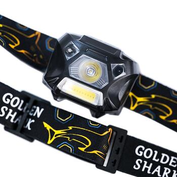 Налобный фонарь Golden Shark Hunter Plus с аккумулятором, фото 
