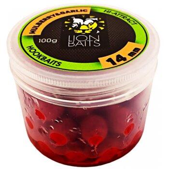 Lion Baits Бойл в банке (HI-ATTRACT) 14 мм MULBERRY & GARLIC - 100 гр, Вкус для группировки: MULBERRY & GARLIC, фото 