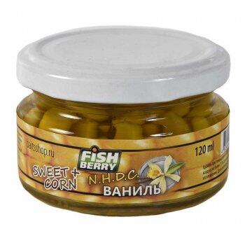 FishBerry Кукуруза насадочная Ваниль - 120 мл, Вкус для группировки: Ваниль, фото 