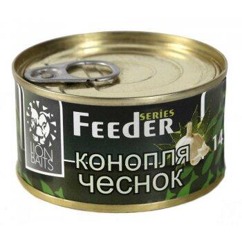 Lion Baits Зерновая смесь feeder Конопля чеснок - 140 мл, Вкус: Конопля чеснок, фото 