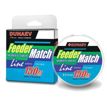 Леска Dunaev Feeder-Match Sinking Black 0.25мм 150м, Диаметр лески: 0.25 мм, Размотка: 150 м, Разрывная нагрузка: 5.8 кг, фото 