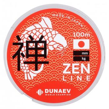 Леска DUNAEV ZEN Line 100m 0.15мм, Диаметр лески: 0.15 мм, Размотка: 100 м, Разрывная нагрузка: 2.40 кг, фото 