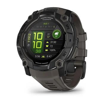 Умные часы Garmin Instinct 3 (50 мм) AMOLED черные/угольные, фото 