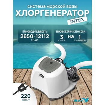 26670 Система санобработки воды в бассейне Intex Krystal clear saltwater 230 вольт, фото 