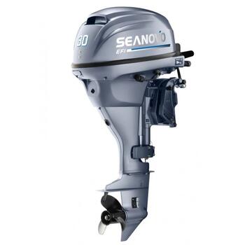 Лодочный мотор 4 -х тактный SEANOVO SNEF30FEL-TEFI Enduro (40 л.с., 747 см куб, 113 кг, 3 цил, бак 24л, инжектор, дистанция, э/стартер, генератор, гидроподъем), фото 