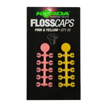 Стопор для бойлов KORDA Floss Caps Pink/Yellow, фото 