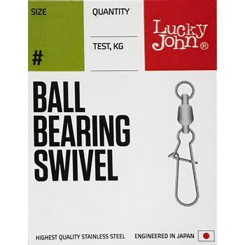 Вертлюги c застежкой Lucky John BALL BEARING SWIVEL 003 3шт., фото 