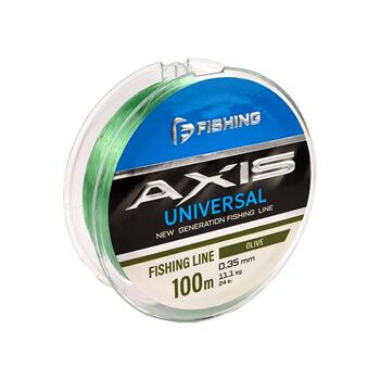 Леска F-FISHING Axis Universal Line Olive 100м 0,35мм 11,1кг 24lb, фото 