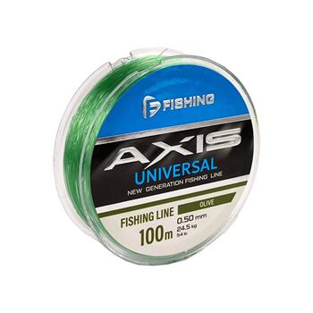 Леска F-FISHING Axis Universal Line Olive 100м 0,50мм 24,5кг 54lb, фото 