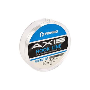 Леска F-FISHING Axis Hook Line Clear 50м 0,10мм 1,4кг 3lb, Цвет.: Clear, Размотка: 50 м, фото 