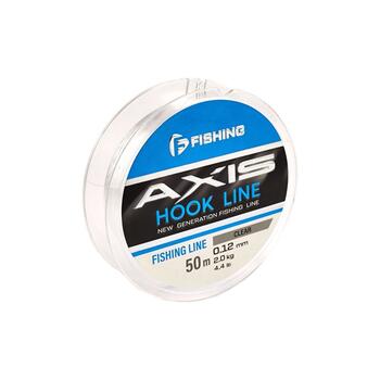 Леска F-FISHING Axis Hook Line Clear 50м 0,12мм 2,0кг 4,4lb, фото 
