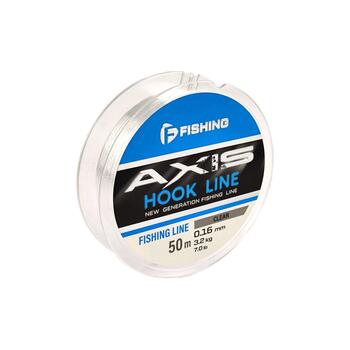 Леска F-FISHING Axis Hook Line Clear 50м 0,16мм 3,5кг 7,7lb, фото 