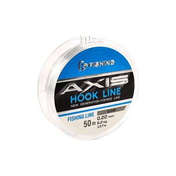 Леска F-FISHING Axis Hook Line Clear 50м 0,22мм 6,2кг 13,7lb, фото 