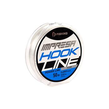 Леска F-FISHING Impresa Hook Line Clear 50м 0,260мм 6,60кг 14,5lb, фото 