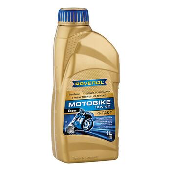 Моторное масло RAVENOL Motobike 4-T Ester SAE 10W-60 (1л), Объем, л.: 1, фото 