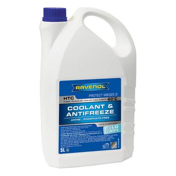 Антифриз готовый RAVENOL HTC COLD CLIMATE -60°C Protect MB325.0 (5л), Цвет.: синий, Объем, л.: 5, фото 