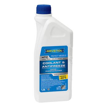 Антифриз готовый RAVENOL HTC Premix -40°C Protect MB325.0 (1,5л), Цвет.: синий, Объем, л.: 1,5, фото 