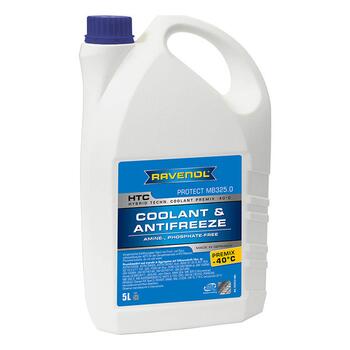 Антифриз готовый RAVENOL HTC Premix -40°C Protect MB325.0 (5л), Цвет.: синий, Объем, л.: 5, фото 