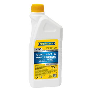 Антифриз готовый RAVENOL TTC Premix -40°C Protect C11 (1,5л), Цвет.: желто-зелёный, Объем, л.: 1,5, фото 