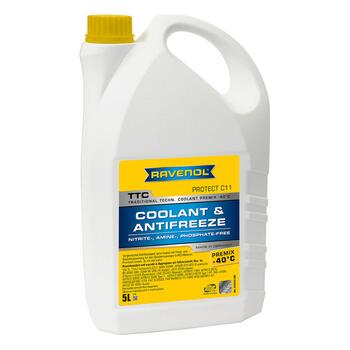 Антифриз готовый RAVENOL TTC Premix -40°C Protect C11 (5л), Цвет.: желто-зелёный, Объем, л.: 5, фото 