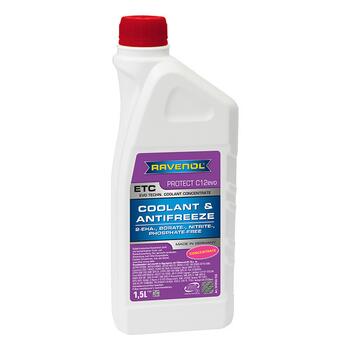 Антифриз RAVENOL ETC Concentrate Protect C12evo (1,5л), Цвет.: розовый, Объем, л.: 1,5, фото 